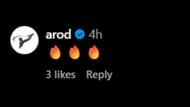 Screenshot of Alex Rodriguez's comment (Image from - Instagram.com/@jac_lynfit)